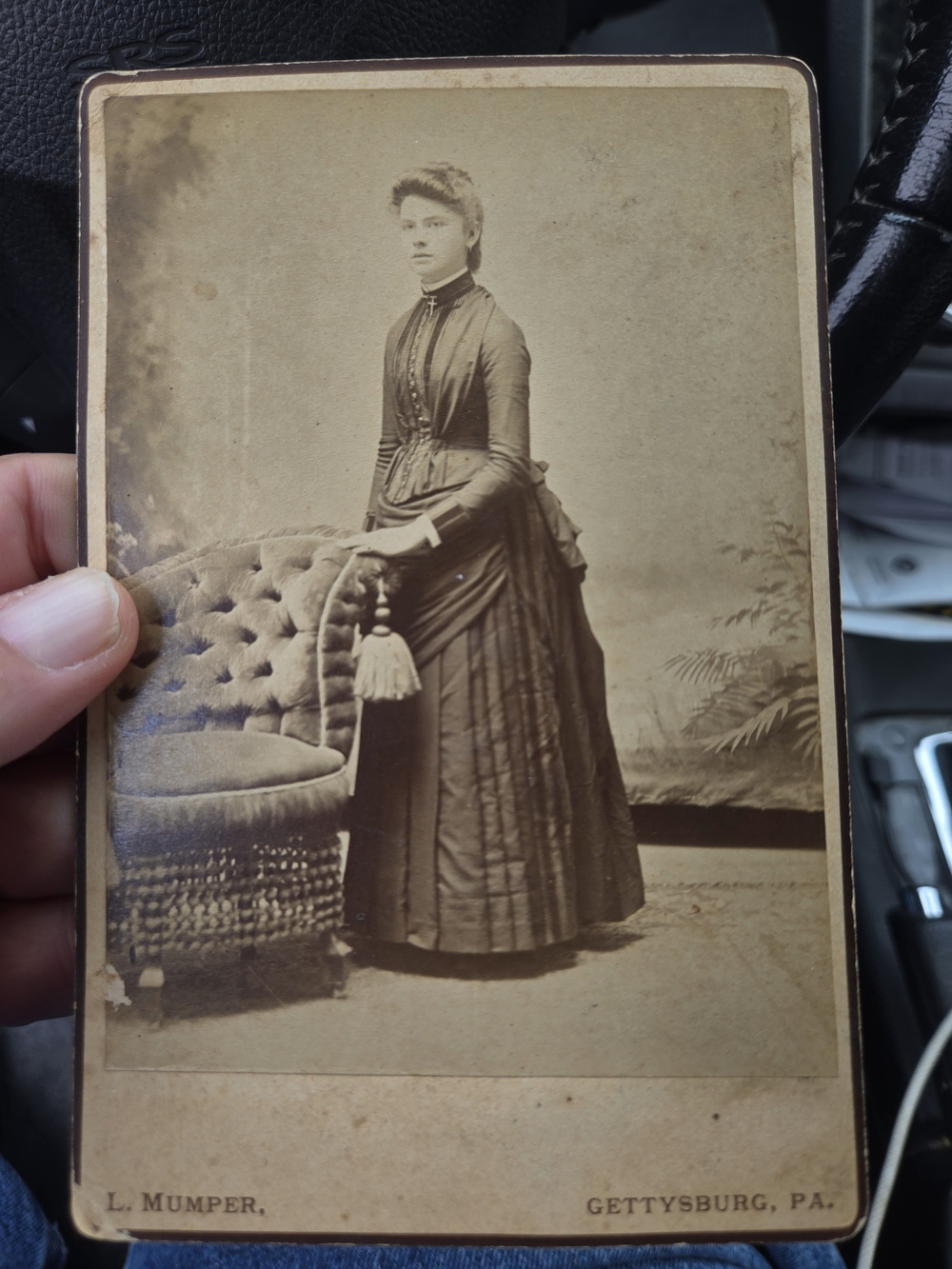 Antique Sepia-Toned Portrait Photograph Gettysburg Pa